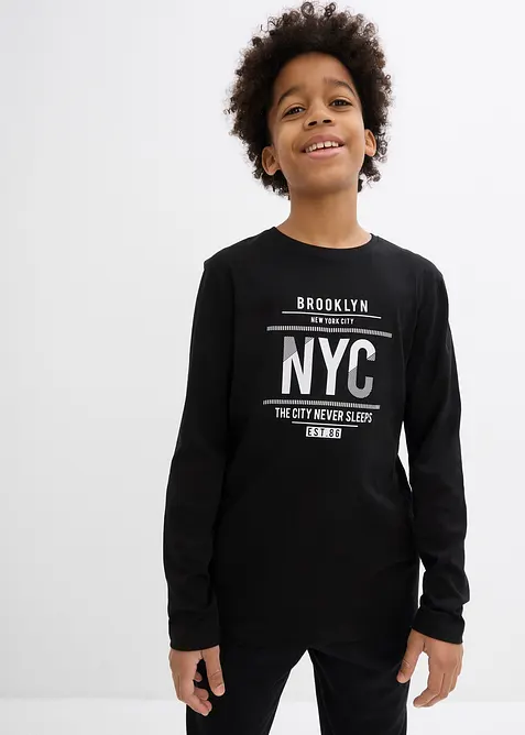 T-shirt manches longues 100% coton, bonprix