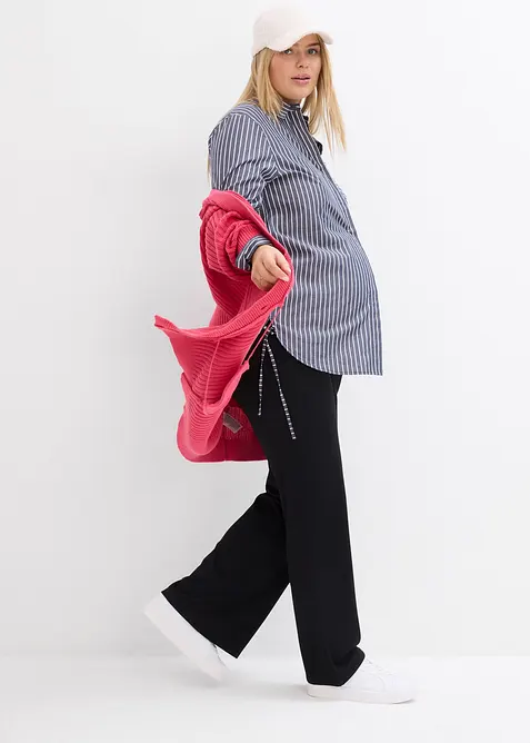 Pantalon de grossesse en jersey milano, jambes légèrement évasées, bonprix