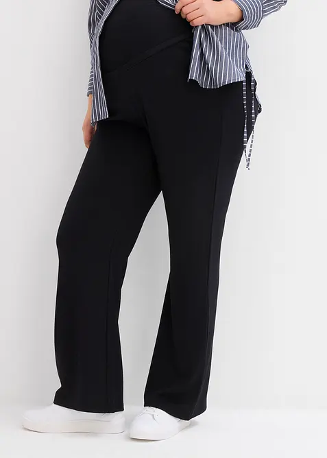 Pantalon de grossesse en jersey milano, jambes légèrement évasées, bonprix