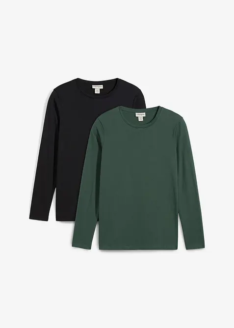 Lot de 2 T-shirts de grossesse et d’allaitement 100% coton, bonprix