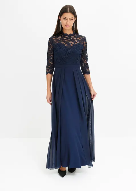 Robe longue avec dentelle, bonprix