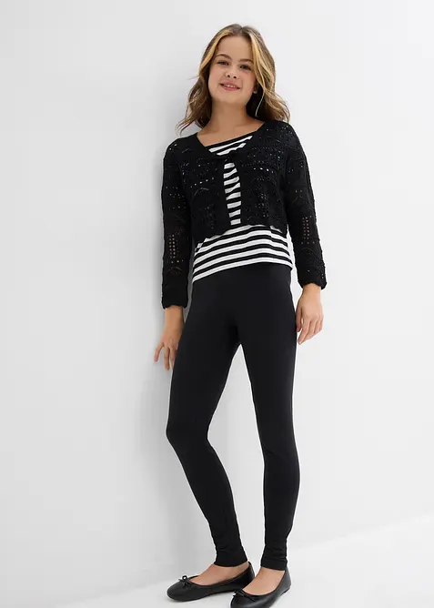 Lot de 2 leggings en matière élastique, bonprix