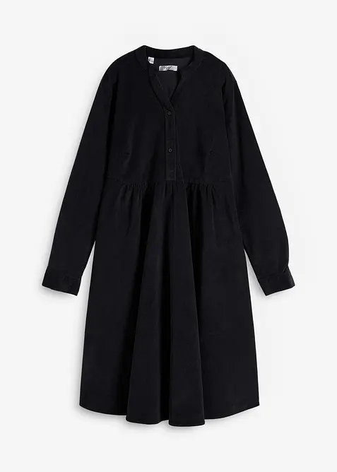 Robe en velours de coton c&ocirc;tel&eacute;, bonprix