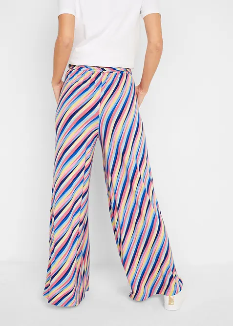 Pantalon palazzo en jersey doux, bonprix