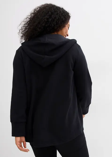 Sweat zipp&eacute; en doux coton m&eacute;lang&eacute;, bonprix