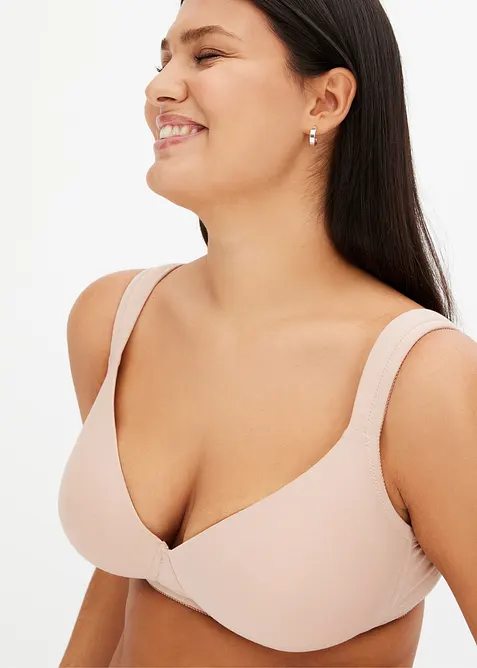 Lot de 2 soutiens-gorge coton à coques et armatures, bonprix