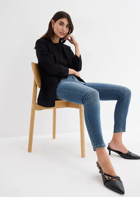 Jean skinny taille mi-haute, extensible, bonprix