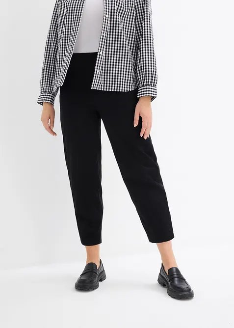 Pantalon à enfiler en coton élastiqué, bonprix