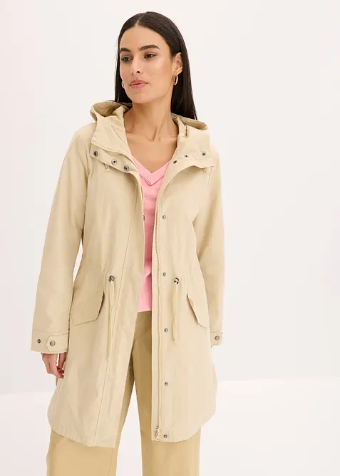 Parka longue &agrave; capuche, bonprix