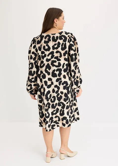 Robe midi fluide en viscose mélangée, bonprix