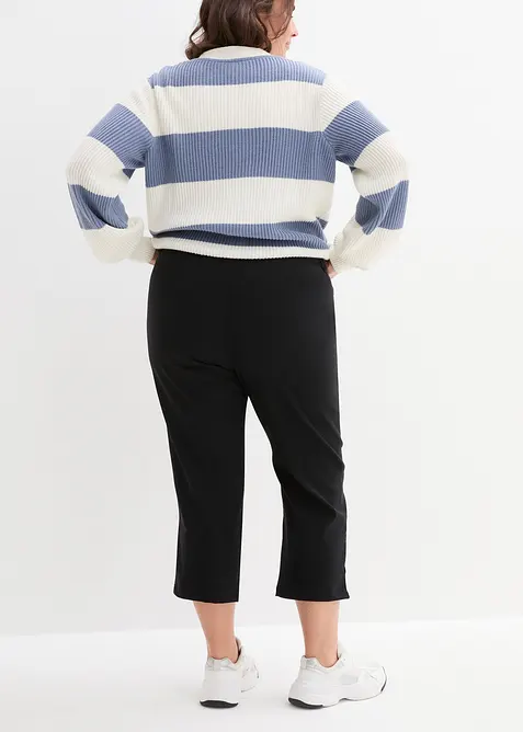 Pantalon 7/8 en bengaline avec taille élastiquée, bonprix