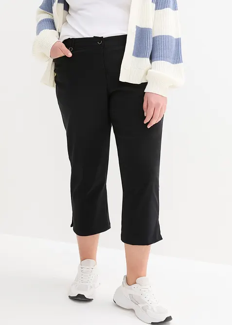 Pantalon 7/8 en bengaline avec taille élastiquée, bonprix