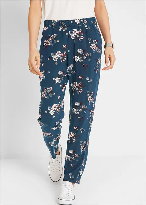 Pantalon en viscose avec taille élastiquée, bonprix
