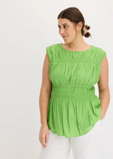 Blouse sans manches en viscose m&eacute;lang&eacute;e, bonprix