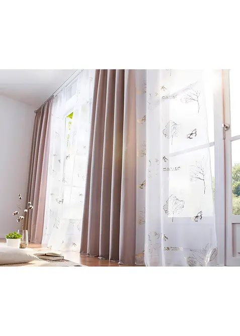 Voilage à imprimé brillant (1 pce), bonprix