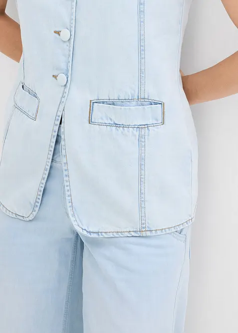Gilet sans manches en jean, bonprix
