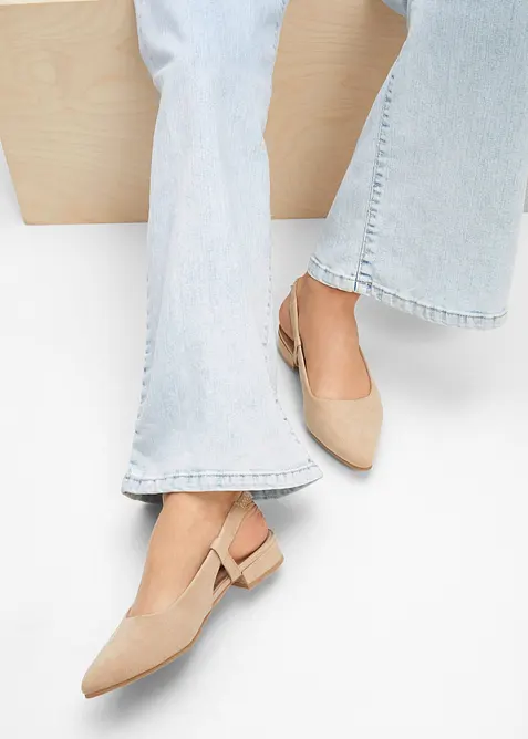 Escarpins slingback &agrave; talon plat, bonprix