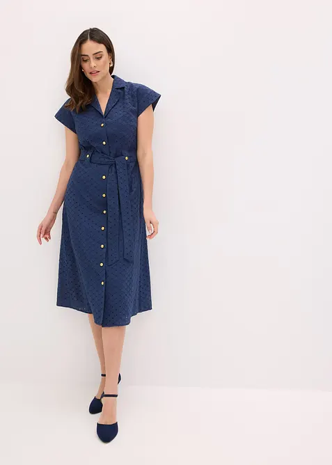 Robe-chemise en broderie anglaise, bonprix