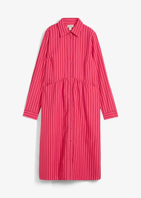 Robe &agrave; col chemise, 100% coton, bonprix