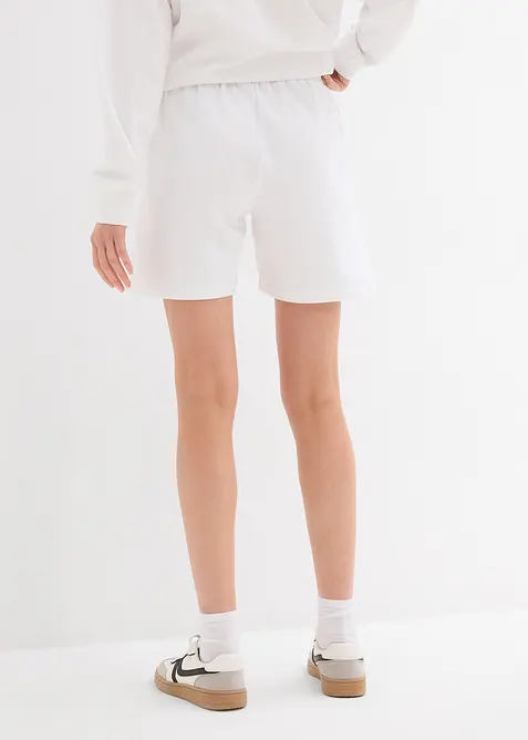 Short en molleton avec broderie, bonprix