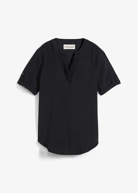 Blouse manches courtes en viscose mélangée, bonprix