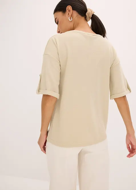 T-shirt en viscose à imprimé brillant, bonprix