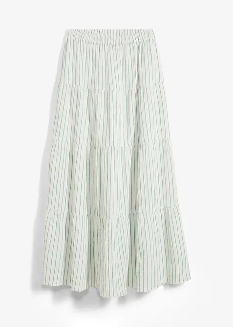 Jupe longue ray&eacute;e, 100% coton, bonprix