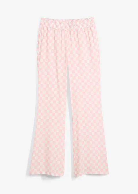 Pantalon ample à carreaux, en viscose fluide, bonprix