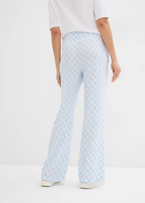 Pantalon ample &agrave; carreaux, en viscose fluide, bonprix
