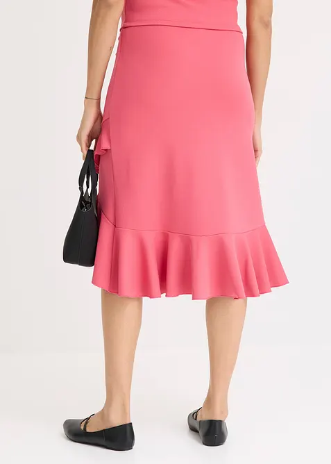 Jupe en jersey &agrave; volants, bonprix