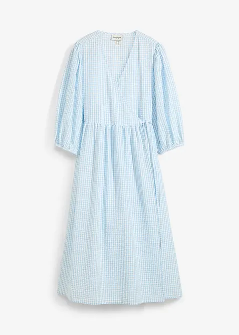 Robe portefeuille en mati&egrave;re textur&eacute;e, bonprix