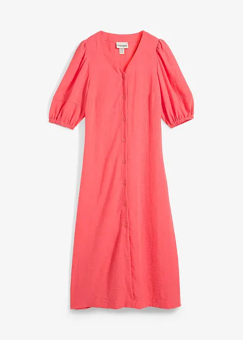 Robe midi évasée à manches bouffantes, bonprix
