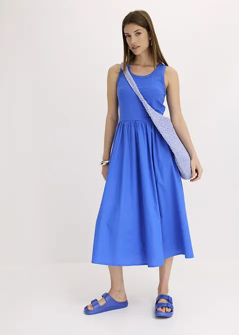 Robe en jersey bi-mati&egrave;re, bonprix