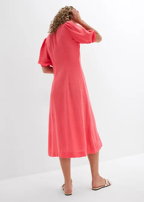 Robe midi évasée à manches bouffantes, bonprix