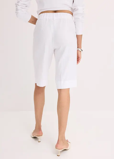 Bermuda large en lin mélangé aérien, bonprix