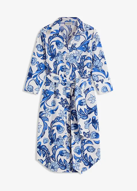 Robe-chemise en coton mélangé, bonprix