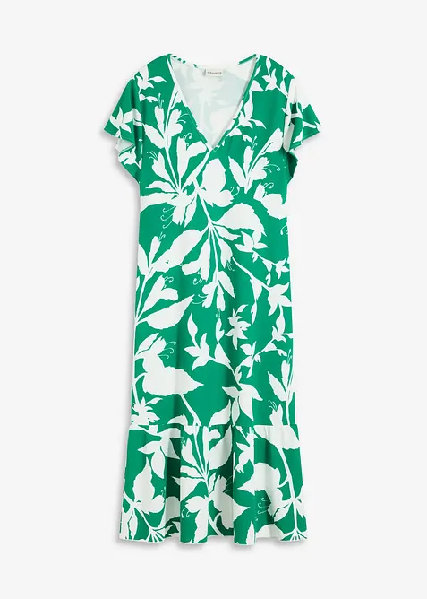 Robe midi &agrave; manches papillon, bonprix