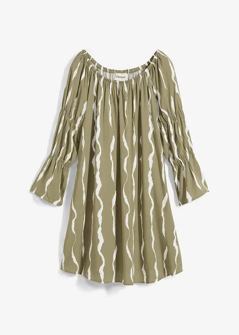 Robe col Bardot en viscose fluide, bonprix