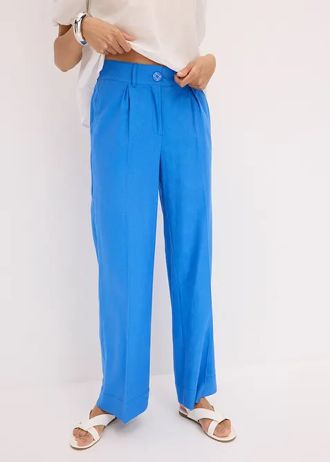 Pantalon palazzo en lin m&eacute;lang&eacute; a&eacute;rien, bonprix