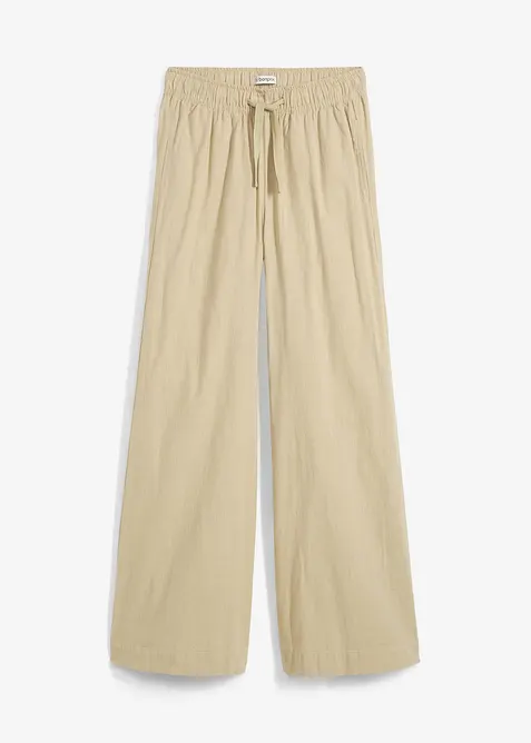 Pantalon palazzo 100% coton, bonprix