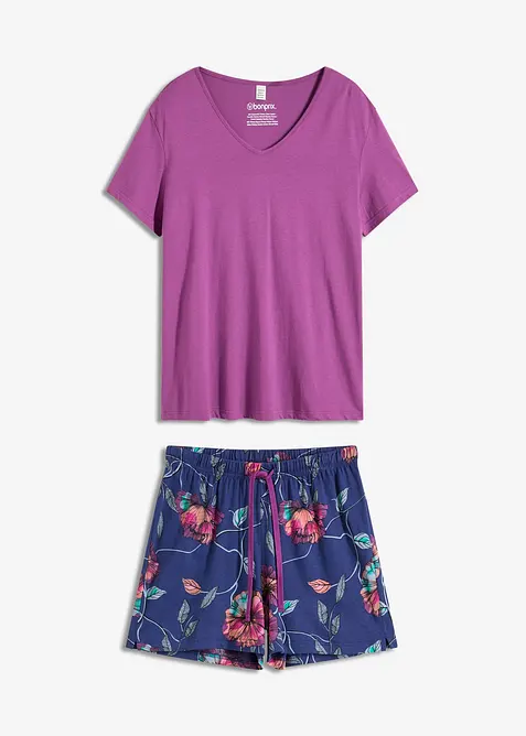 Pyjashort en viscose m&eacute;lang&eacute;e, bonprix
