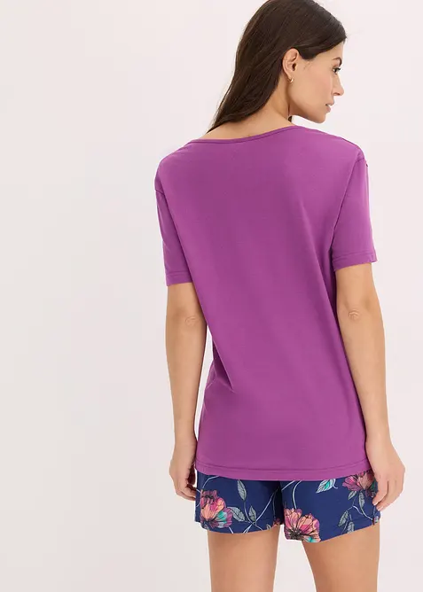 Pyjashort en viscose m&eacute;lang&eacute;e, bonprix