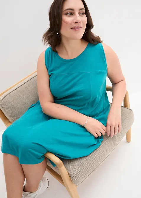 Robe en jersey coton avec poches, bonprix