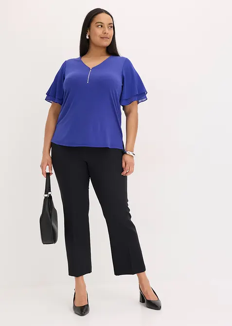 T-shirt avec manches en mousseline, bonprix