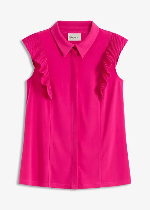 Blouse volantée en jersey, bonprix