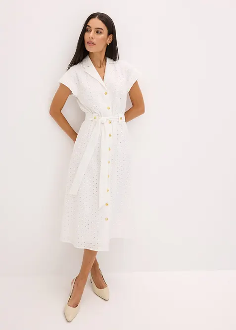 Robe-chemise en broderie anglaise, bonprix