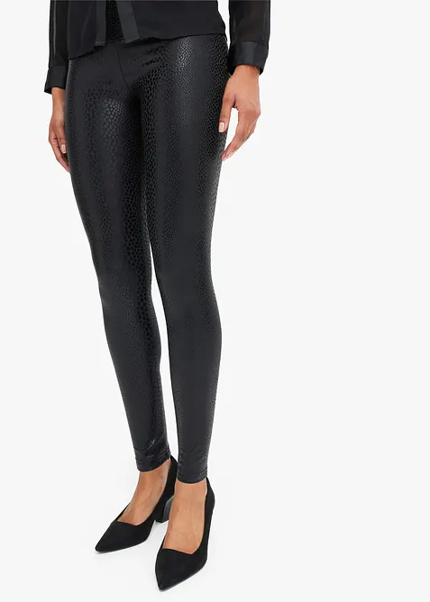 Legging en tissu enduit ultra-brillant, bonprix