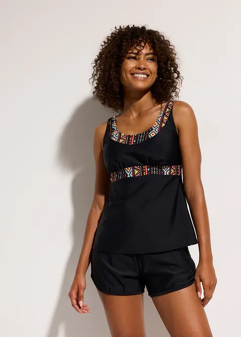 Tankini long avec shorty (ens. 2 pces), bonprix