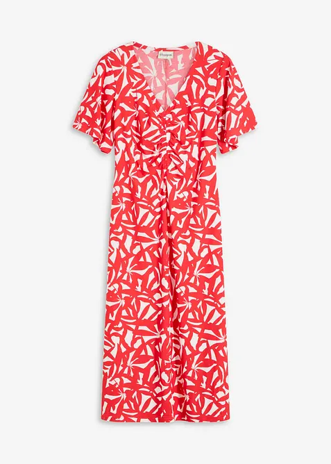 Robe en jersey à encolure froncée, bonprix