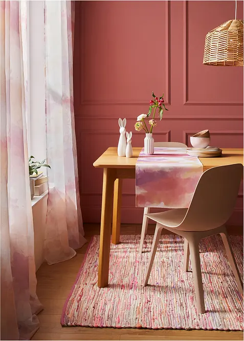 Lot de 2 voilages imprimés, bonprix